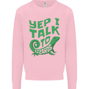 I Talk To Lizards Chameleons Bearded Dragons Mens Sweatshirt Jumper Light Pink