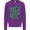 I Talk To Lizards Chameleons Bearded Dragons Mens Sweatshirt Jumper Purple