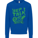 I Talk To Lizards Chameleons Bearded Dragons Mens Sweatshirt Jumper Royal Blue