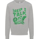 I Talk To Lizards Chameleons Bearded Dragons Mens Sweatshirt Jumper Sports Grey