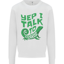 I Talk To Lizards Chameleons Bearded Dragons Mens Sweatshirt Jumper White