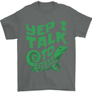 I Talk To Lizards Chameleons Bearded Dragons Mens T-Shirt 100% Cotton Charcoal