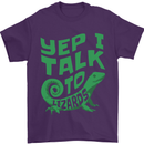 I Talk To Lizards Chameleons Bearded Dragons Mens T-Shirt 100% Cotton Purple