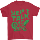 I Talk To Lizards Chameleons Bearded Dragons Mens T-Shirt 100% Cotton Red