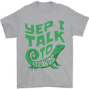 I Talk To Lizards Chameleons Bearded Dragons Mens T-Shirt 100% Cotton Sports Grey