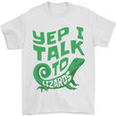 I Talk To Lizards Chameleons Bearded Dragons Mens T-Shirt 100% Cotton White