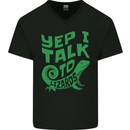 I Talk To Lizards Chameleons Bearded Dragons Mens V-Neck Cotton T-Shirt Black