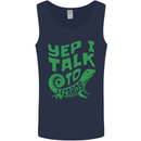 I Talk To Lizards Chameleons Bearded Dragons Mens Vest Tank Top Navy Blue