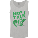 I Talk To Lizards Chameleons Bearded Dragons Mens Vest Tank Top Sports Grey