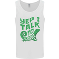 I Talk To Lizards Chameleons Bearded Dragons Mens Vest Tank Top White