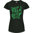 I Talk To Lizards Chameleons Bearded Dragons Womens Petite Cut T-Shirt Black
