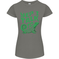 I Talk To Lizards Chameleons Bearded Dragons Womens Petite Cut T-Shirt Charcoal