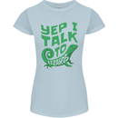 I Talk To Lizards Chameleons Bearded Dragons Womens Petite Cut T-Shirt Light Blue