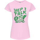 I Talk To Lizards Chameleons Bearded Dragons Womens Petite Cut T-Shirt Light Pink