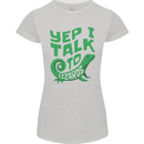 I Talk To Lizards Chameleons Bearded Dragons Womens Petite Cut T-Shirt Sports Grey