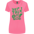 I Talk To Lizards Chameleons Bearded Dragons Womens Wider Cut T-Shirt Azalea