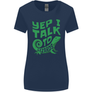 I Talk To Lizards Chameleons Bearded Dragons Womens Wider Cut T-Shirt Navy Blue