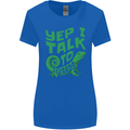 I Talk To Lizards Chameleons Bearded Dragons Womens Wider Cut T-Shirt Royal Blue