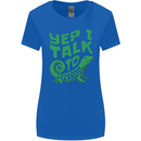 I Talk To Lizards Chameleons Bearded Dragons Womens Wider Cut T-Shirt Royal Blue
