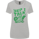 I Talk To Lizards Chameleons Bearded Dragons Womens Wider Cut T-Shirt Sports Grey