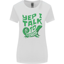 I Talk To Lizards Chameleons Bearded Dragons Womens Wider Cut T-Shirt White