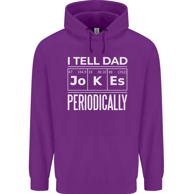 I Tell Dad Jokes Periodically Fathers Day Childrens Kids Hoodie Purple