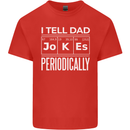 I Tell Dad Jokes Periodically Fathers Day Mens Cotton T-Shirt Tee Top Red