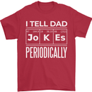 I Tell Dad Jokes Periodically Fathers Day Mens T-Shirt 100% Cotton Red