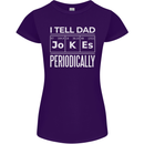 I Tell Dad Jokes Periodically Fathers Day Womens Petite Cut T-Shirt Purple