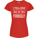 I Tell Dad Jokes Periodically Fathers Day Womens Petite Cut T-Shirt Red