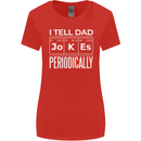 I Tell Dad Jokes Periodically Fathers Day Womens Wider Cut T-Shirt Red