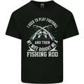 I Use to Play Football Funny Fishing Fisherman Kids T-Shirt Childrens Black