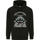 I Use to Play Football Funny Fishing Fisherman Mens 80% Cotton Hoodie Black