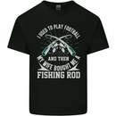 I Use to Play Football Funny Fishing Fisherman Mens Cotton T-Shirt Tee Top Black