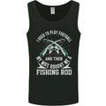 I Use to Play Football Funny Fishing Fisherman Mens Vest Tank Top Black