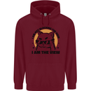 I am the View Funny Cat Childrens Kids Hoodie Maroon