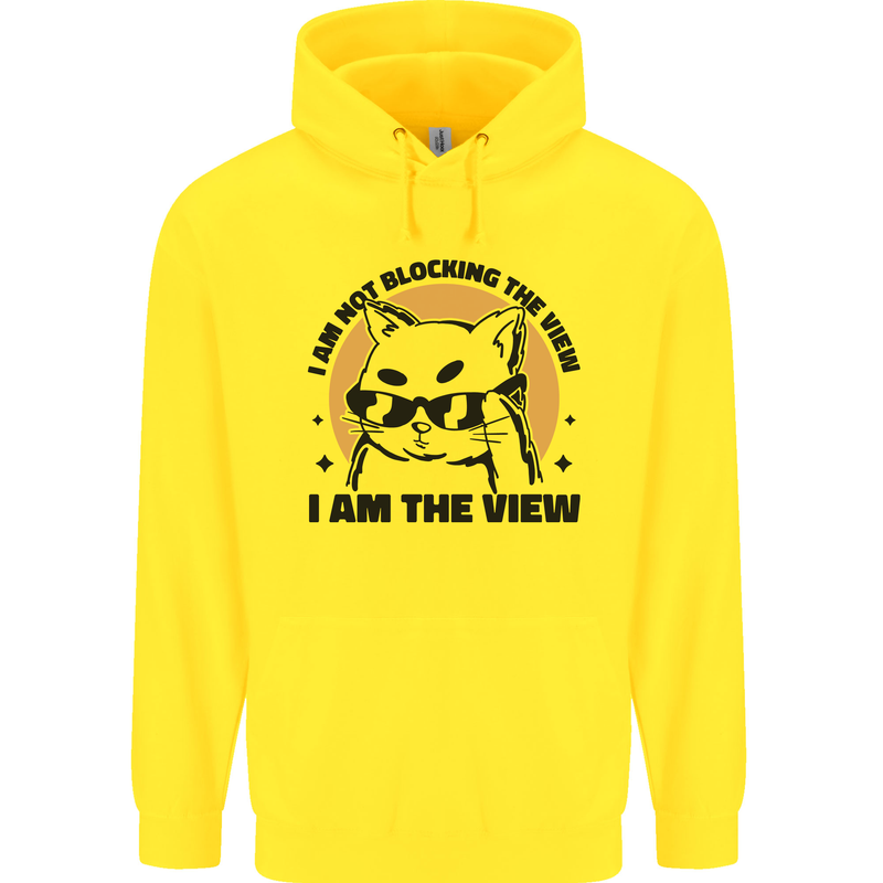 I am the View Funny Cat Childrens Kids Hoodie Yellow