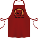 I am the View Funny Cat Cotton Apron 100% Organic Maroon
