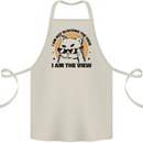 I am the View Funny Cat Cotton Apron 100% Organic Natural