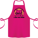 I am the View Funny Cat Cotton Apron 100% Organic Pink