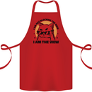 I am the View Funny Cat Cotton Apron 100% Organic Red