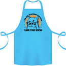 I am the View Funny Cat Cotton Apron 100% Organic Turquoise