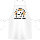 I am the View Funny Cat Cotton Apron 100% Organic White