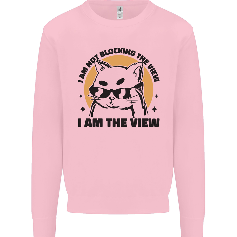 I am the View Funny Cat Kids Sweatshirt Jumper Light Pink