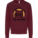 I am the View Funny Cat Kids Sweatshirt Jumper Maroon