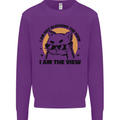 I am the View Funny Cat Kids Sweatshirt Jumper Purple