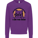 I am the View Funny Cat Kids Sweatshirt Jumper Purple