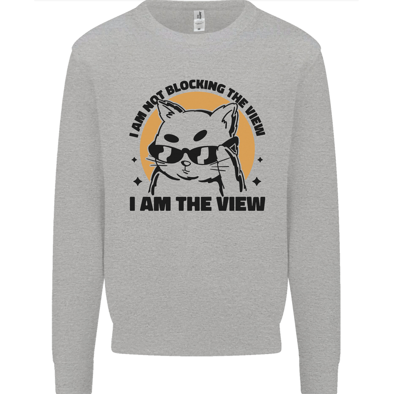 I am the View Funny Cat Kids Sweatshirt Jumper Sports Grey