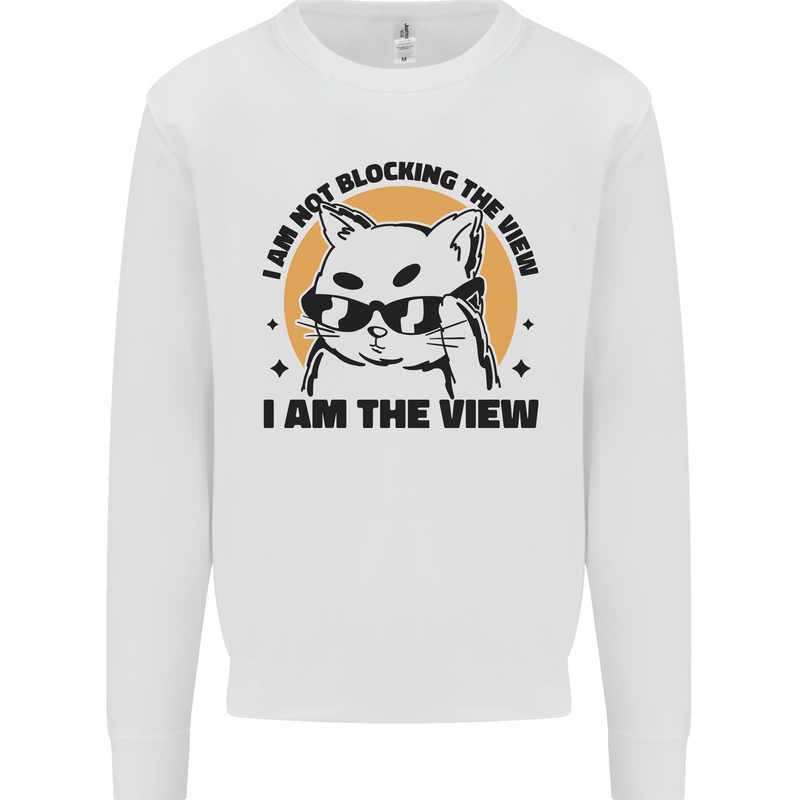 I am the View Funny Cat Kids Sweatshirt Jumper White