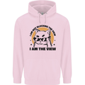 I am the View Funny Cat Mens 80% Cotton Hoodie Light Pink